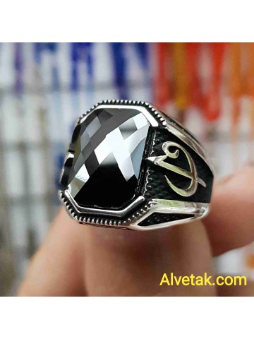 siyah zirkon taşlı 925 ayar gümüş erkek yüzük : 00968 siyah zirkon taşlı 925 ayar gümüş erkek yüzük : 00968